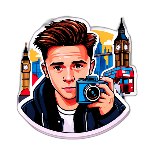 Ein Porträt von Brooklyn Beckham mit Kamera im urbanen London