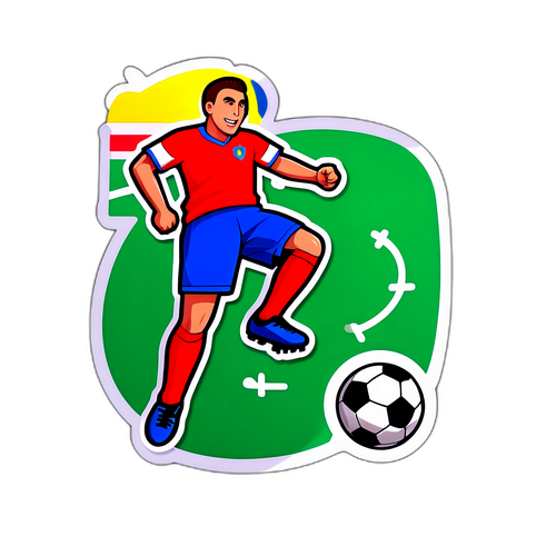 Spillende fotballer som scorer