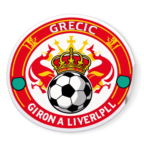 Sticker van de Strijd tussen Girona en Liverpool