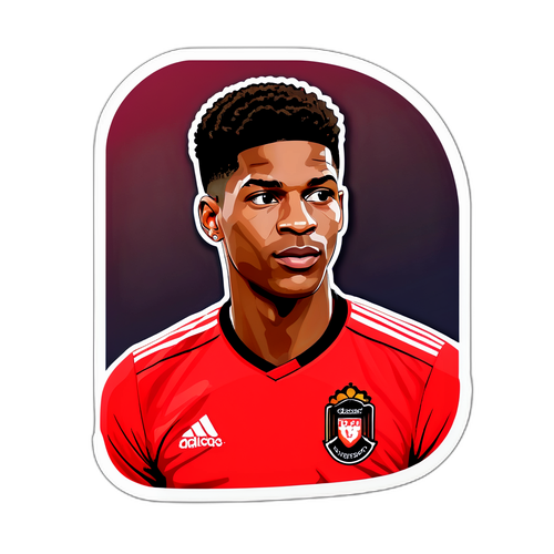 Наклейка с портретом Маркуса Рэшфорда