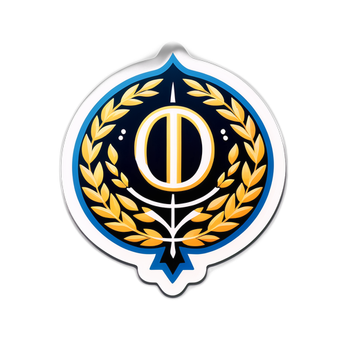 Αυτοκόλλητο του συμβόλου της επιτυχίας με φύλλα δάφνης