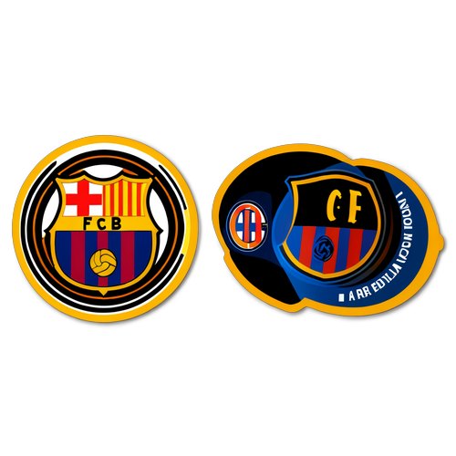 Luo tarra FC Barcelonan ja Inter Milanin logoilla mustalla taustalla