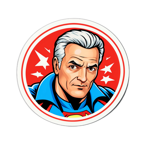 Un autocollant représentant Robert Ménard en super-héros de la liberté d'expression