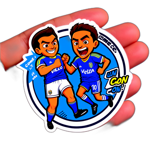 Sticker de Boca y Vélez en pelea amistosa