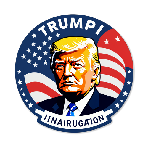 Retro na Sticker ng Pagsasagawa ng Inauguration ni Trump