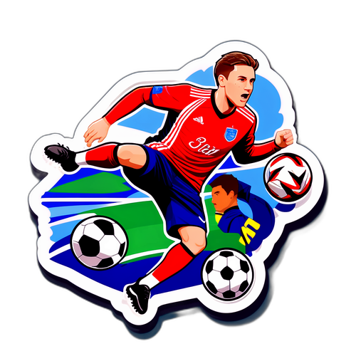 Stiker 3D James Trafford Menyelamatkan Bola