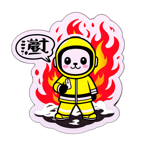 台平消防安全提醒貼紙