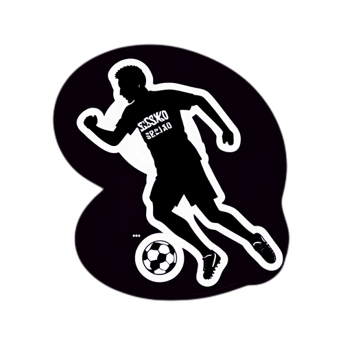 Sticker Siluet Pemain Bola Sepak Sesko