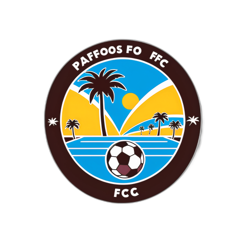 Retro Pafos FC-klistermärke
