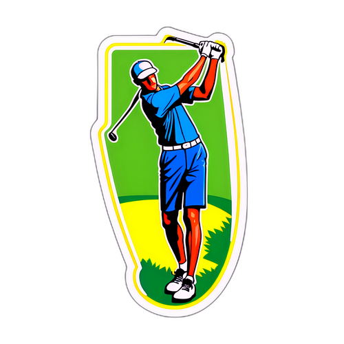 Retro Golffigur med Klubba