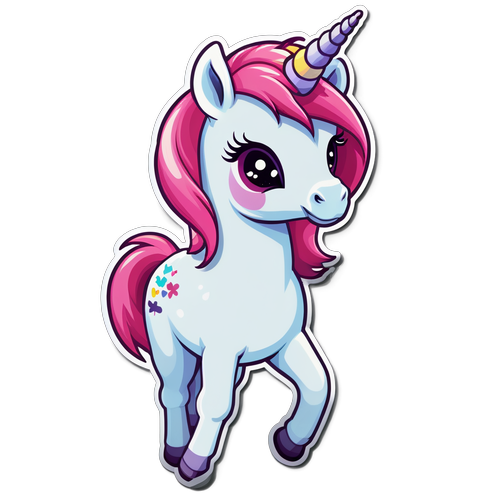 Adorable Unicorn Pony Sticker