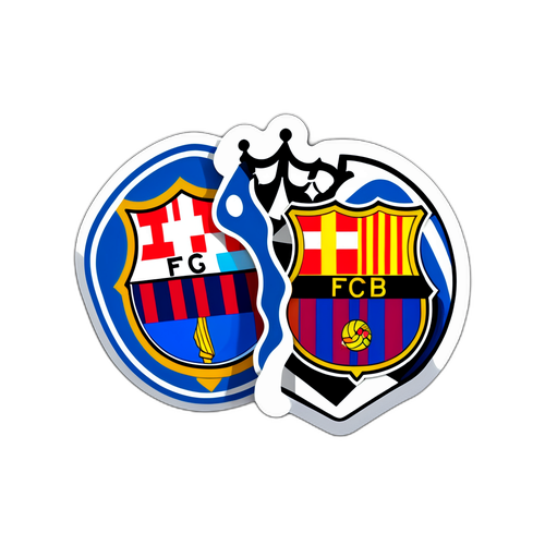 Sticker reprezentând meciul iconic Newcastle vs. Barcelona
