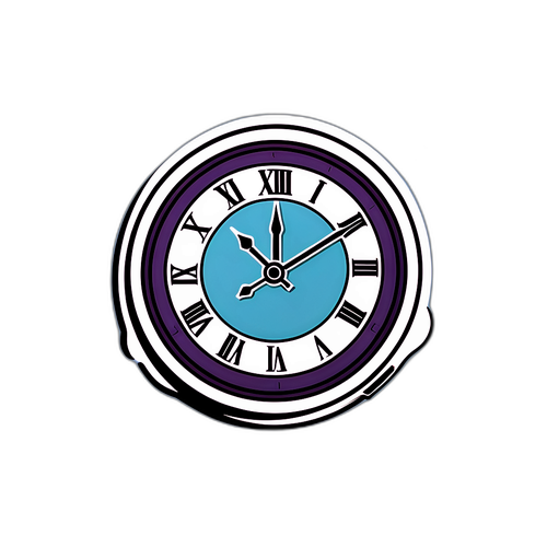 Дизайн с часами, показывающими 6 января