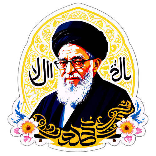 Silhouette ya Ayatollah Ali Khamenei