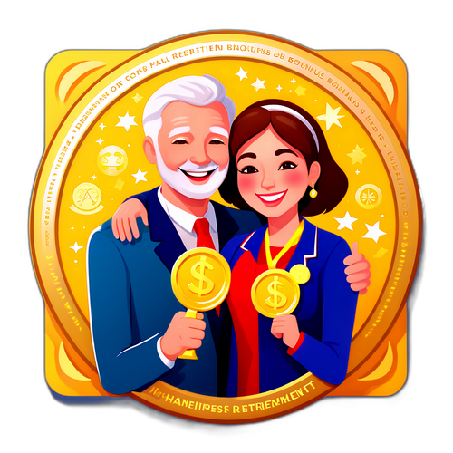 Emeklilik Bonusu Mutluluğunu Sembolize Eden Tasarım