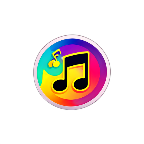 Stickers ng Spotify na may Nota ng Musika