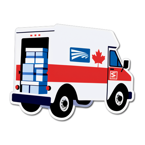 Camion postal du Canada en grève