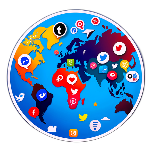 Isang Abstract na Disenyo ng Digital na Mapa ng Mundo