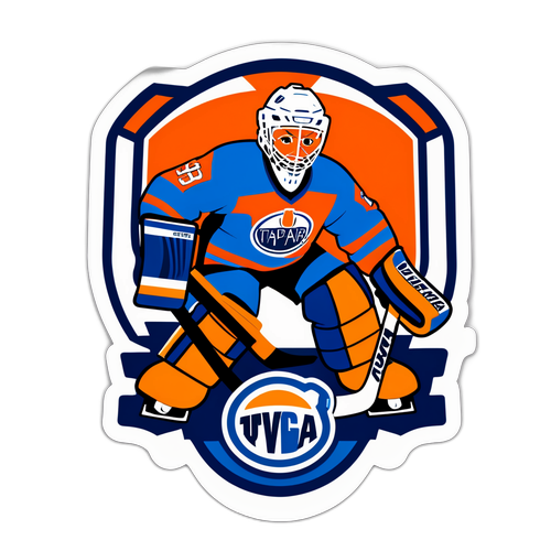 Tappara-aiheinen tarra, jossa on joukkueen logo ja jääkiekkoon liittyvät elementit