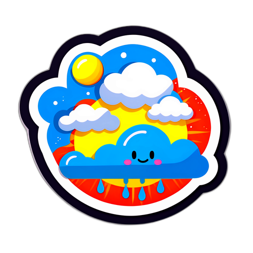 Een sticker die het weer van morgen voorspelt