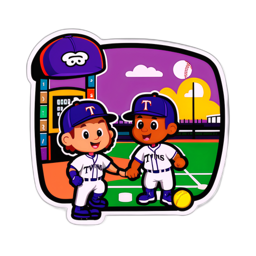 Whimsical Baseball Match: Twins vs. Rockies