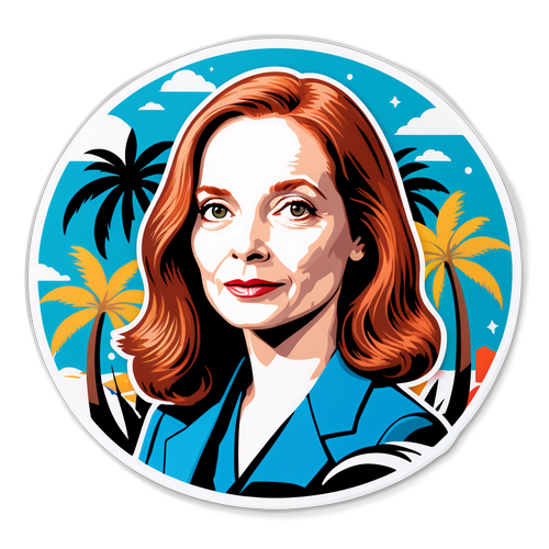 Autocollant de Huppert avec une aura artistique