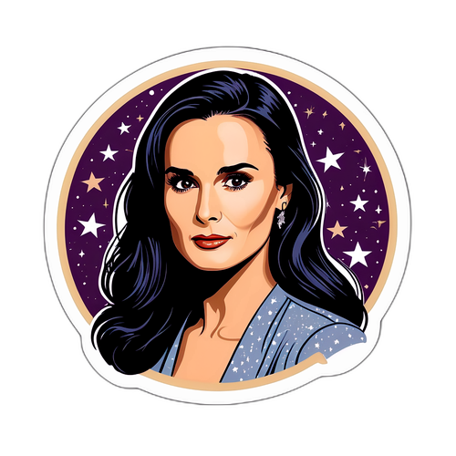 Glanzende Demi Moore Sticker