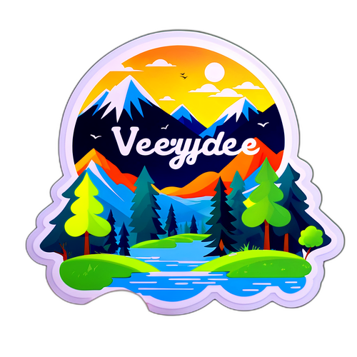 Mooi Landschap Sticker 'Veeweyde'