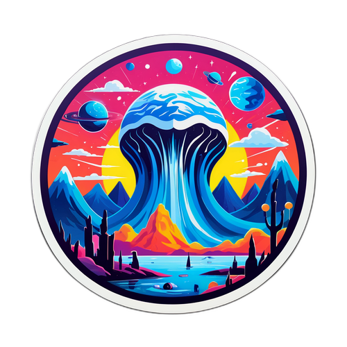 Duszczyk w surrealistycznej scenerii