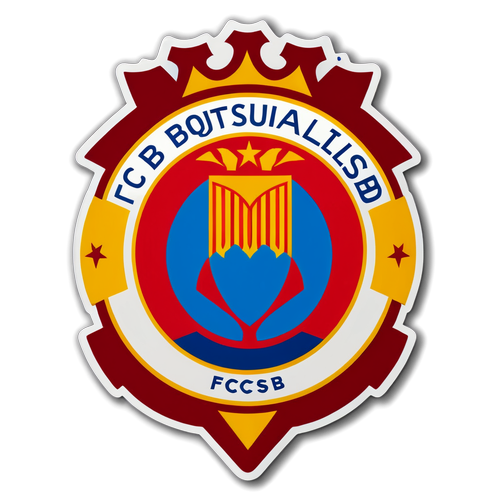 Stickere cu logo-ul FCSB în culorile echipei