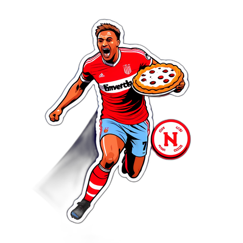 Hình ảnh hài hước về một cầu thủ Sunderland chasing bánh pie Huddersfield