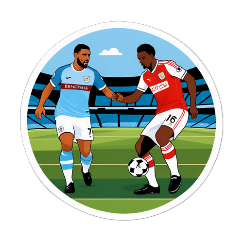 曼城對布倫特福德足球賽貼紙