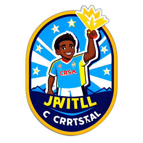 Adesivo do Sporting Cristal: Torcedor em Celebração