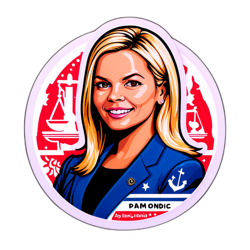 Un adesivo di empowerment di Pam Bondi