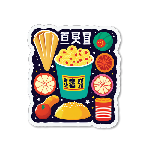 華西街夜市美食貼紙