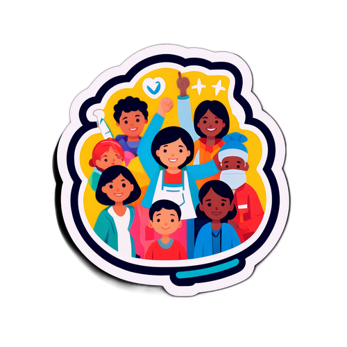 公益活动团结 sticker