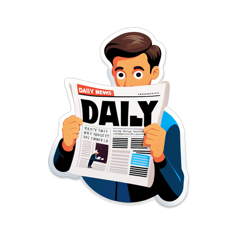 Người Đọc Báo với Tiêu Đề 'Daily News'