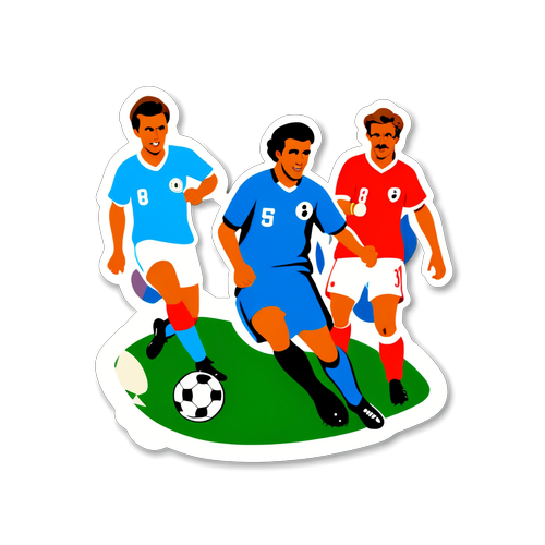 Klasik Futbol Sahnesi Sticker