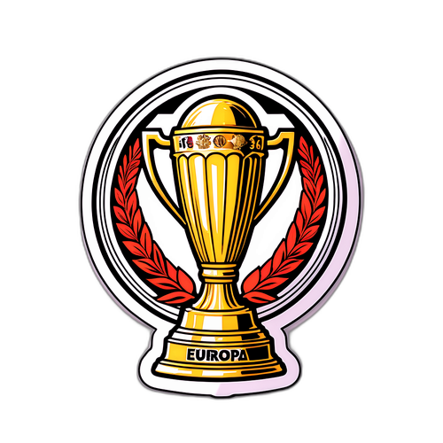 Vintage estetyka trofeum Ligi Europy