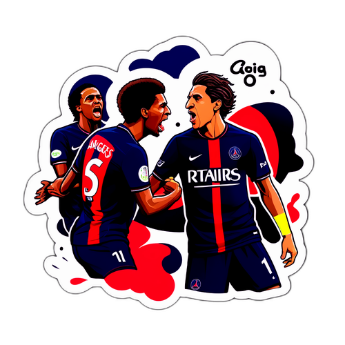 Návrh samolepky: Dramatic Moment PSG vs Angers