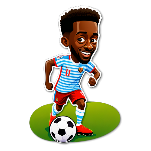 Fargerik sticker av Dembele