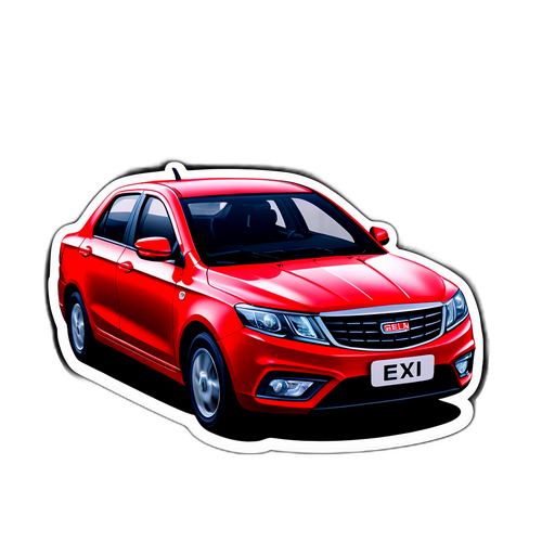 Stylowy naklejka Geely EX2 w nowoczesnym mieście