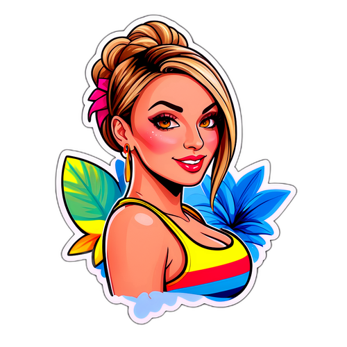 Design di un adesivo giocoso di Andressa Urach