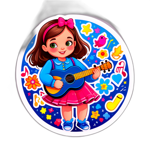 Sticker z Majką Jeżowską w tematyce dziecięcej