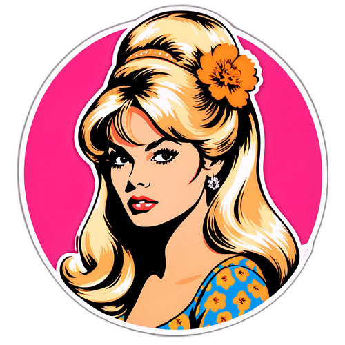 Sticker vintage de Brigitte Bardot