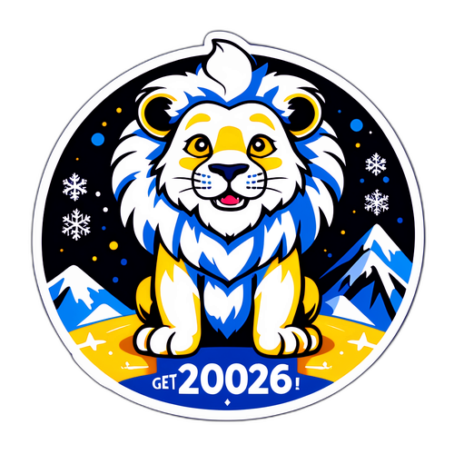 Etichetă cu leu de zăpadă