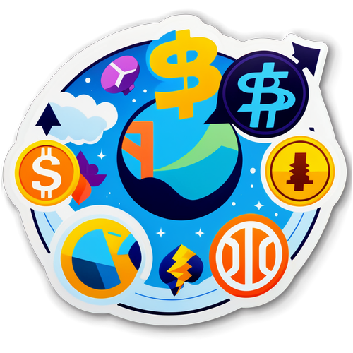 Autocollant inspiré par les cryptomonnaies