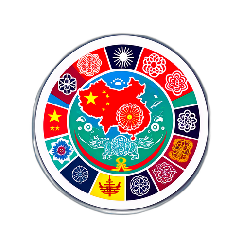 连接的文化融合贴纸
