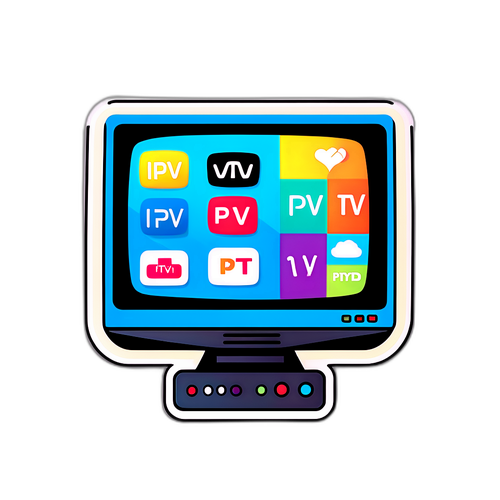 Stiliserad IPTV-symbol med TV-ar