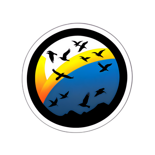 Jatahari Gerhana dengan Burung Siluet